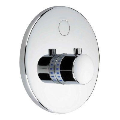 DOLPHIN BLUE ELECTRONIC SEMI-RECESSED PIEZO TOUCH THERMOSTATIC SHOWER CONTROL