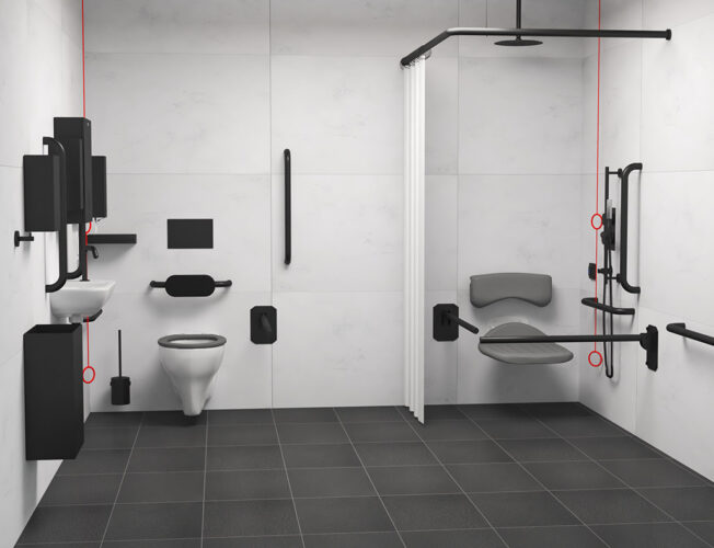 Roseless Combined Doc M Set - Wall Mounted Toilet
