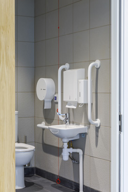 Neutral LRV colour chart, white washroom products